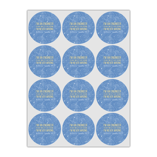 Engineer Quotes Icing Circle - Small - Set of 12