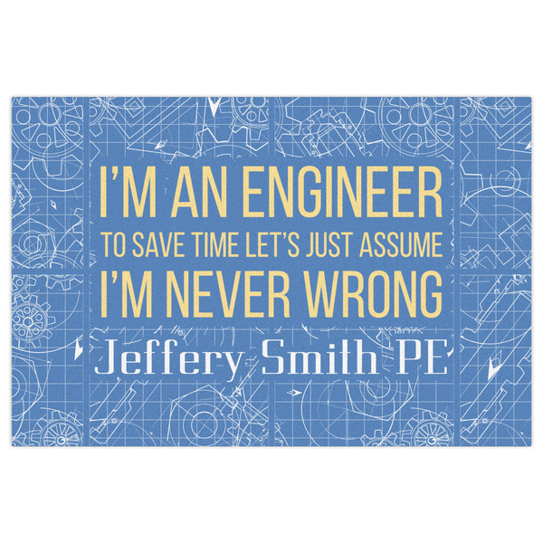 Engineer Quotes Indoor / Outdoor Rug - 2'x3' - Front Flat