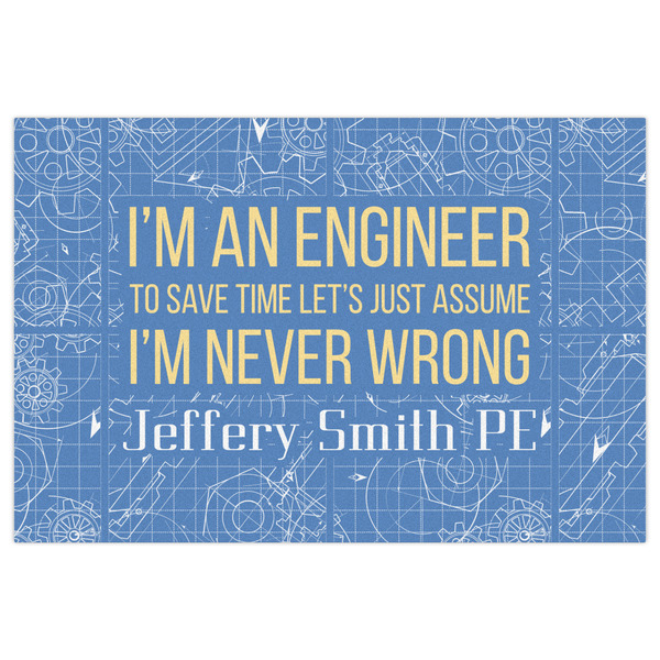 Engineer Quotes Indoor / Outdoor Rug - 4'x6' - Front Flat