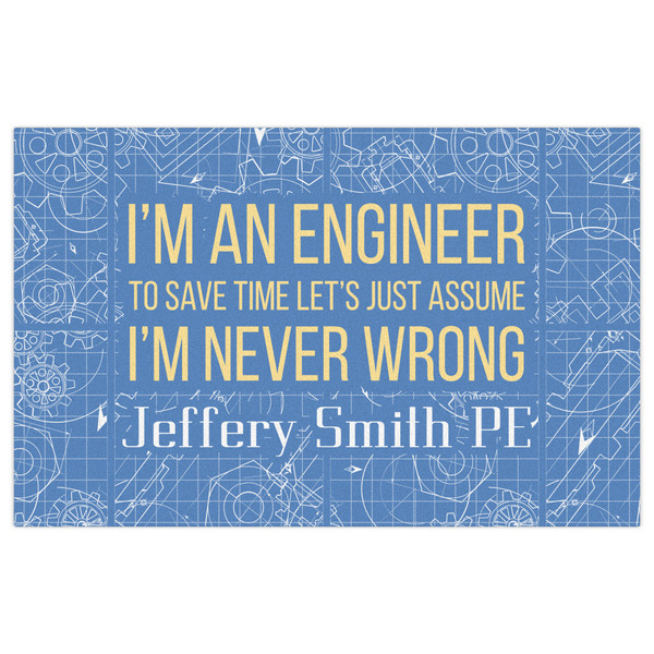 Engineer Quotes Indoor / Outdoor Rug - 5'x8' - Front Flat