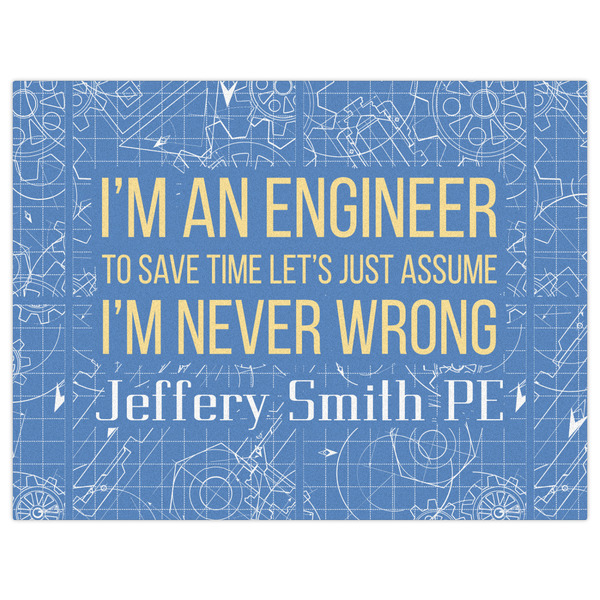 Engineer Quotes Indoor / Outdoor Rug - 6'x8' - Front Flat