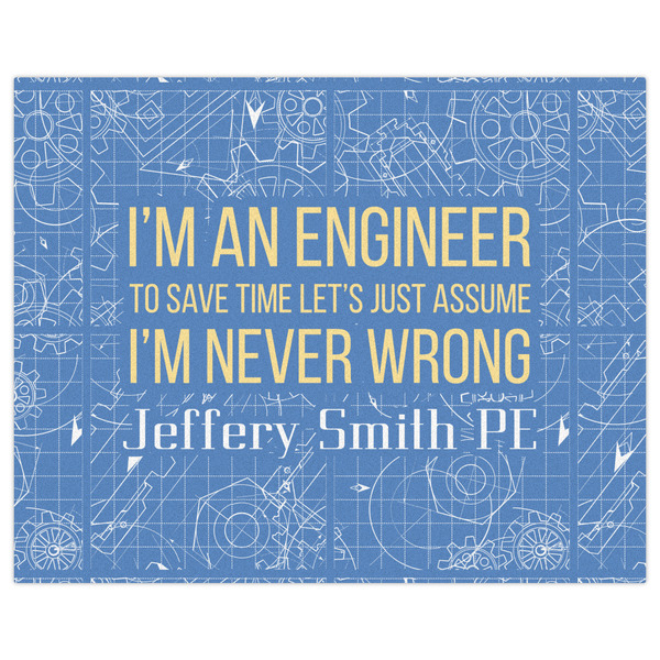 Engineer Quotes Indoor / Outdoor Rug - 8'x10' - Front Flat