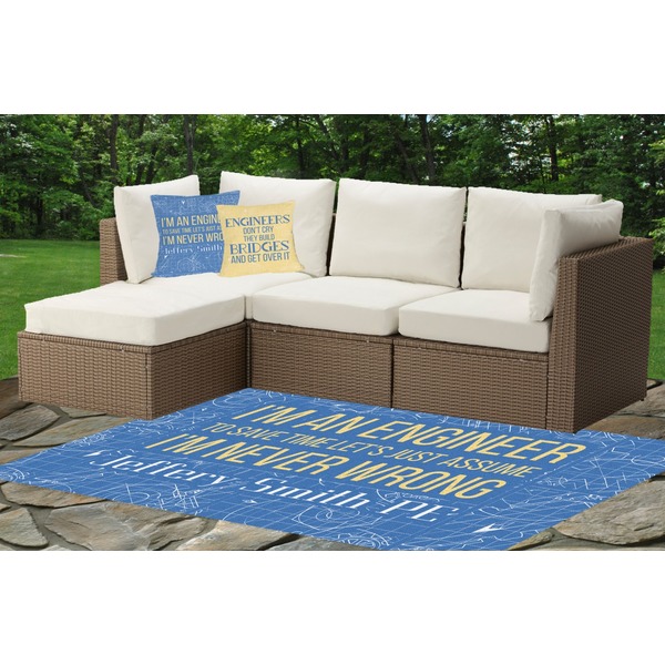 Engineer Quotes Indoor / Outdoor Rug & Cushions
