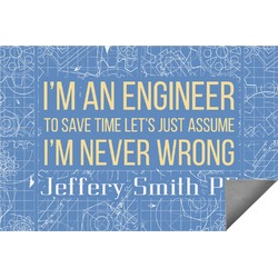 Engineer Quotes Indoor / Outdoor Rug - 3'x5' (Personalized)