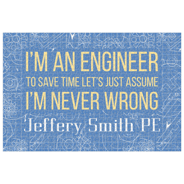 Custom Engineer Quotes 1014 pc Jigsaw Puzzle (Personalized)