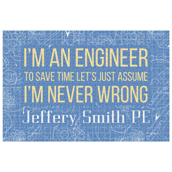 Custom Engineer Quotes Jigsaw Puzzle - 1000-piece (Personalized)