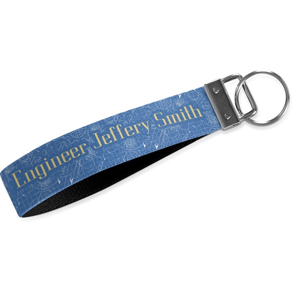 Custom Engineer Quotes Webbing Keychain Fob - Large (Personalized)
