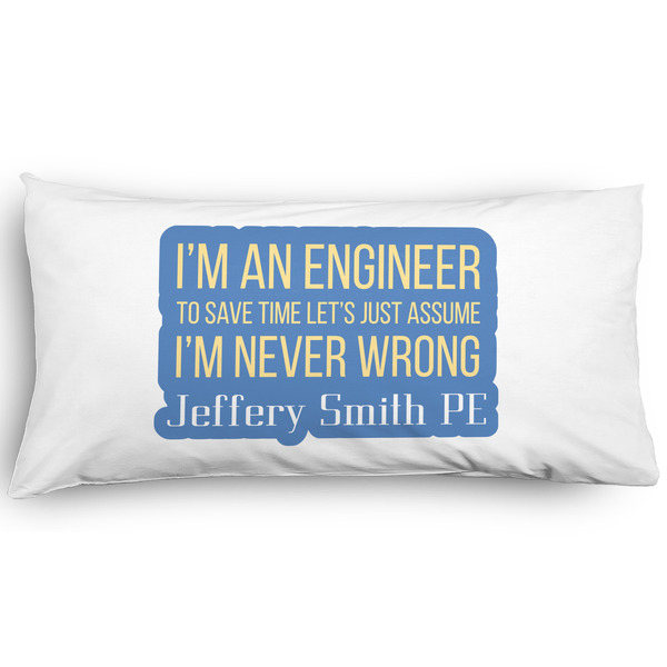 Custom Engineer Quotes Pillow Case - King - Graphic (Personalized)