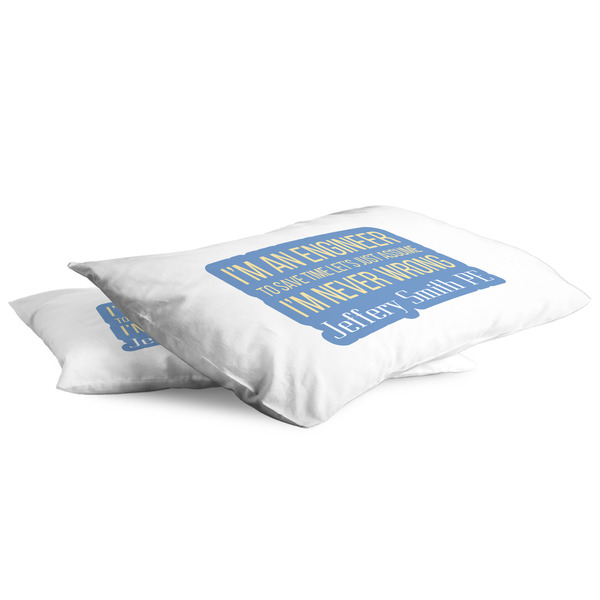 Engineer Quotes King Pillow Case - TWO (partial print)