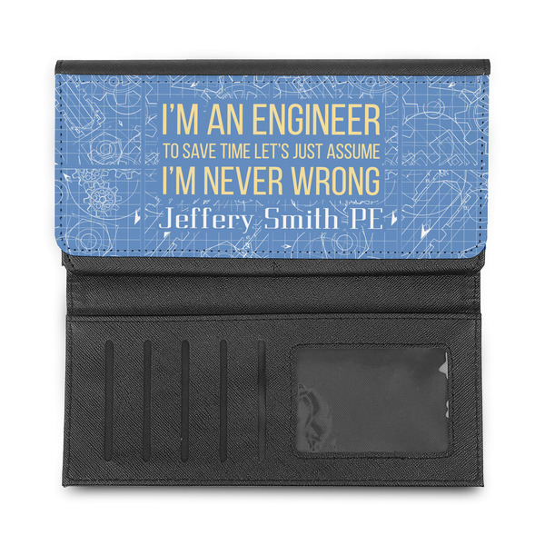 Engineer Quotes Ladies Wallet - Half Way Open