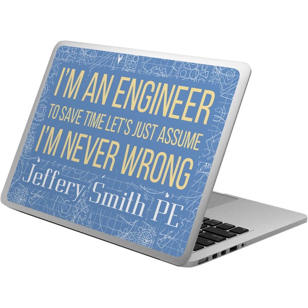 Custom Engineer Quotes Laptop Skin - Custom Sized (Personalized)