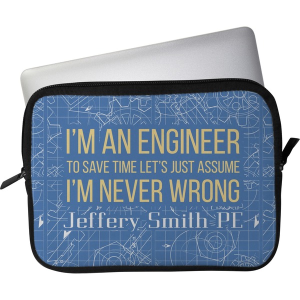 Custom Engineer Quotes Laptop Sleeve / Case (Personalized)