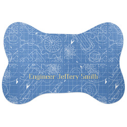 Engineer Quotes Bone Shaped Dog Food Mat (Large) (Personalized)