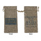 Engineer Quotes Large Burlap Gift Bags - Front & Back