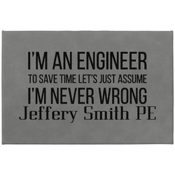 Engineer Quotes Large Gift Box w/ Engraved Leather Lid (Personalized)