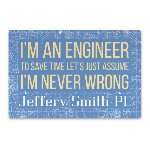 Custom Engineer Quotes Large Rectangle Car Magnet (Personalized)