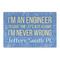 Engineer Quotes Large Rectangle Car Magnets- Front/Main/Approval