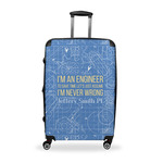 Engineer Quotes Suitcase - 28" Large - Checked w/ Name or Text