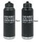 Engineer Quotes Laser Engraved Water Bottles - Front & Back Engraving - Front & Back View