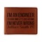 Engineer Quotes Leather Bifold Wallet - Single