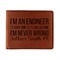 Engineer Quotes Leatherette Bifold Wallet (Personalized)