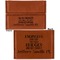 Engineer Quotes Leather Business Card Holder - Front Back