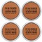 Engineer Quotes Leather Coaster Set of 4