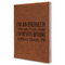 Engineer Quotes Leather Sketchbook - Large - Double Sided - Angled View