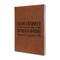 Engineer Quotes Leather Sketchbook - Small - Single Sided - Angled View
