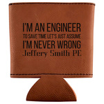 Engineer Quotes Leatherette Can Sleeve (Personalized)