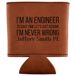 Engineer Quotes Leatherette Can Sleeve (Personalized)