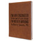 Engineer Quotes Leatherette Journal - Large - Single Sided - Angle View