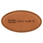 Engineer Quotes Leatherette Oval Name Badge with Magnet (Personalized)