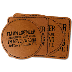 Engineer Quotes Faux Leather Iron On Patch (Personalized)