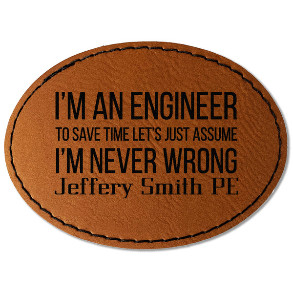 Engineer Quotes Leatherette Patches - Oval
