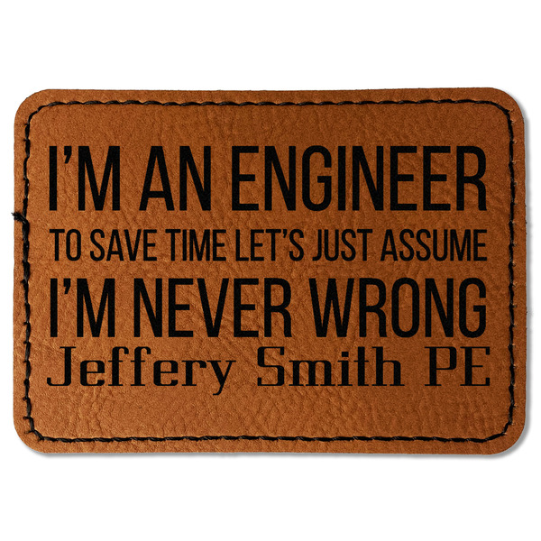Engineer Quotes Leatherette Patches - Rectangle