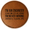 Engineer Quotes Leatherette Patches - Round