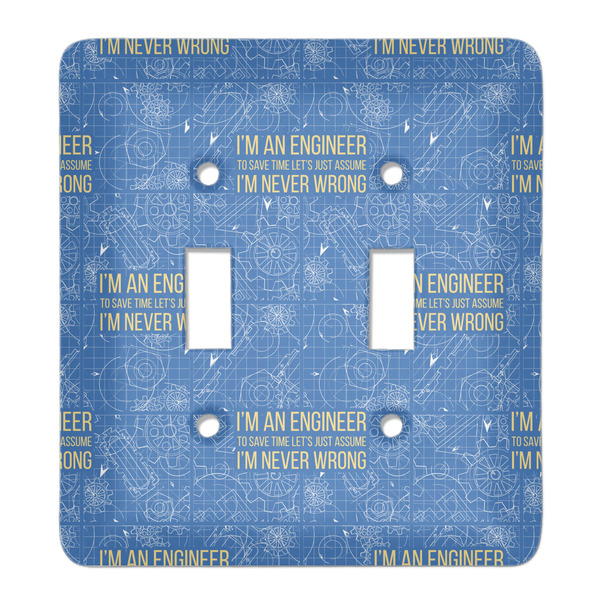 Custom Engineer Quotes Light Switch Cover (2 Toggle Plate)