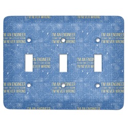 Engineer Quotes Light Switch Cover (3 Toggle Plate)