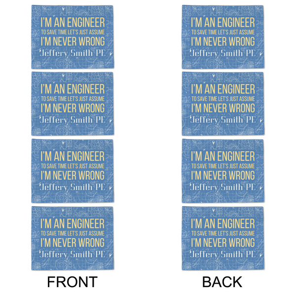 Engineer Quotes Linen Placemat - APPROVAL Set of 4 (double sided)
