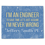 Engineer Quotes Single-Sided Linen Placemat - Single w/ Name or Text
