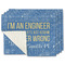 Engineer Quotes Single-Sided Linen Placemat - Set of 4 w/ Name or Text