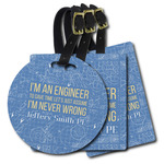Engineer Quotes Plastic Luggage Tag (Personalized)