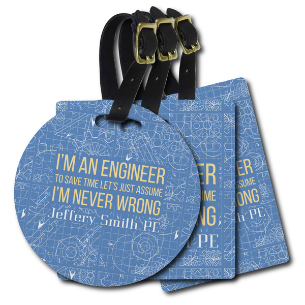 Custom Engineer Quotes Plastic Luggage Tag (Personalized)