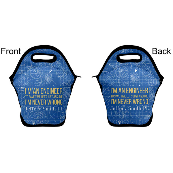 Engineer Quotes Lunch Bag - Front and Back