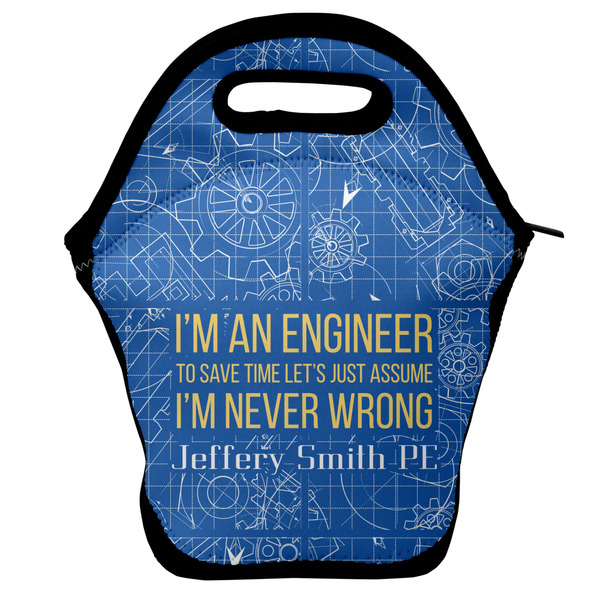 Custom Engineer Quotes Lunch Bag w/ Name or Text