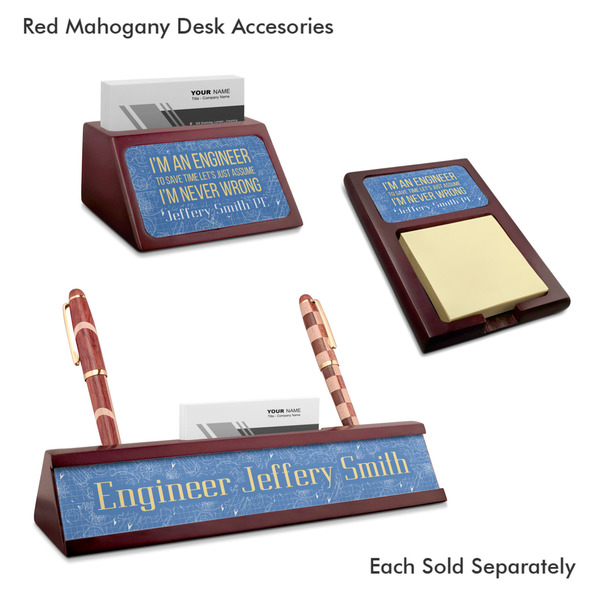 Engineer Quotes Mahogany Desk Accessories