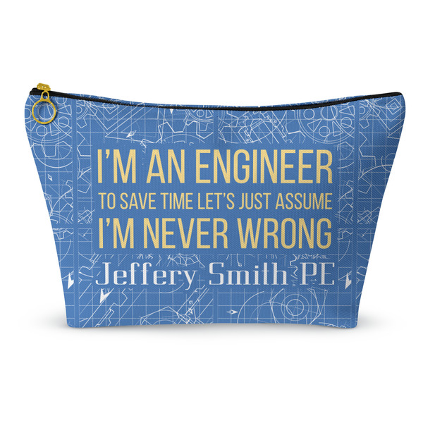 Custom Engineer Quotes Makeup Bag - Large - 12.5"x7" (Personalized)