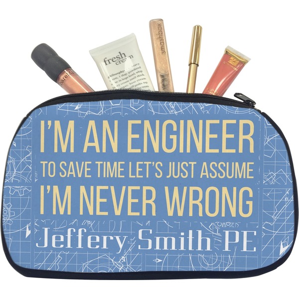 Custom Engineer Quotes Makeup / Cosmetic Bag - Medium (Personalized)