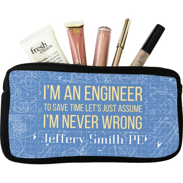 Custom Engineer Quotes Makeup / Cosmetic Bag - Small (Personalized)